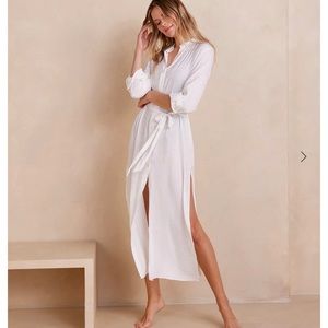 The Silky Luxe Long Effortless Shirtdress Cover-Up